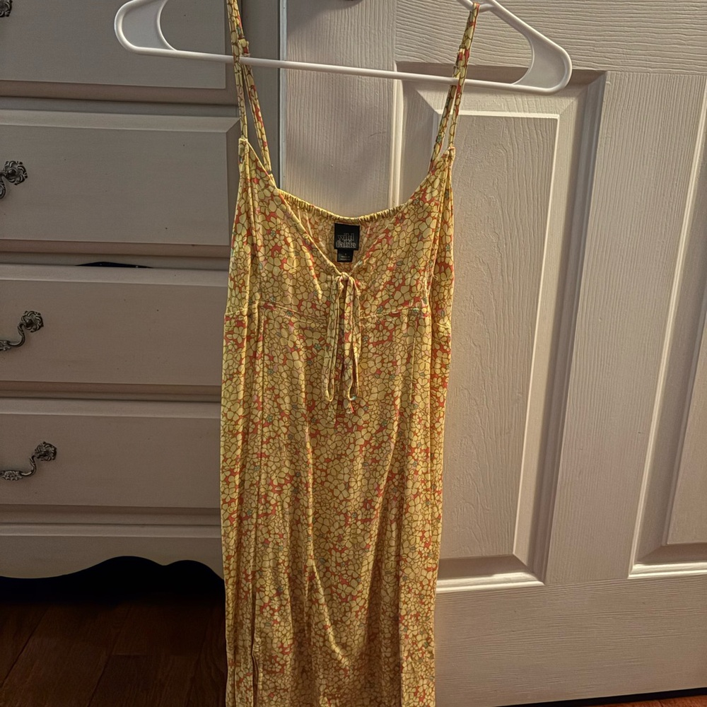 Wild Fable Yellow and Pink Floral Dress